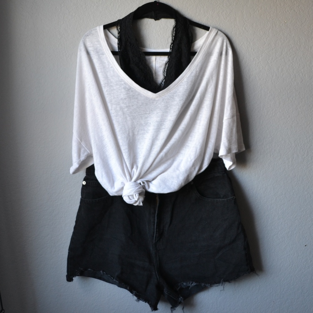 Black Denim Shorts
